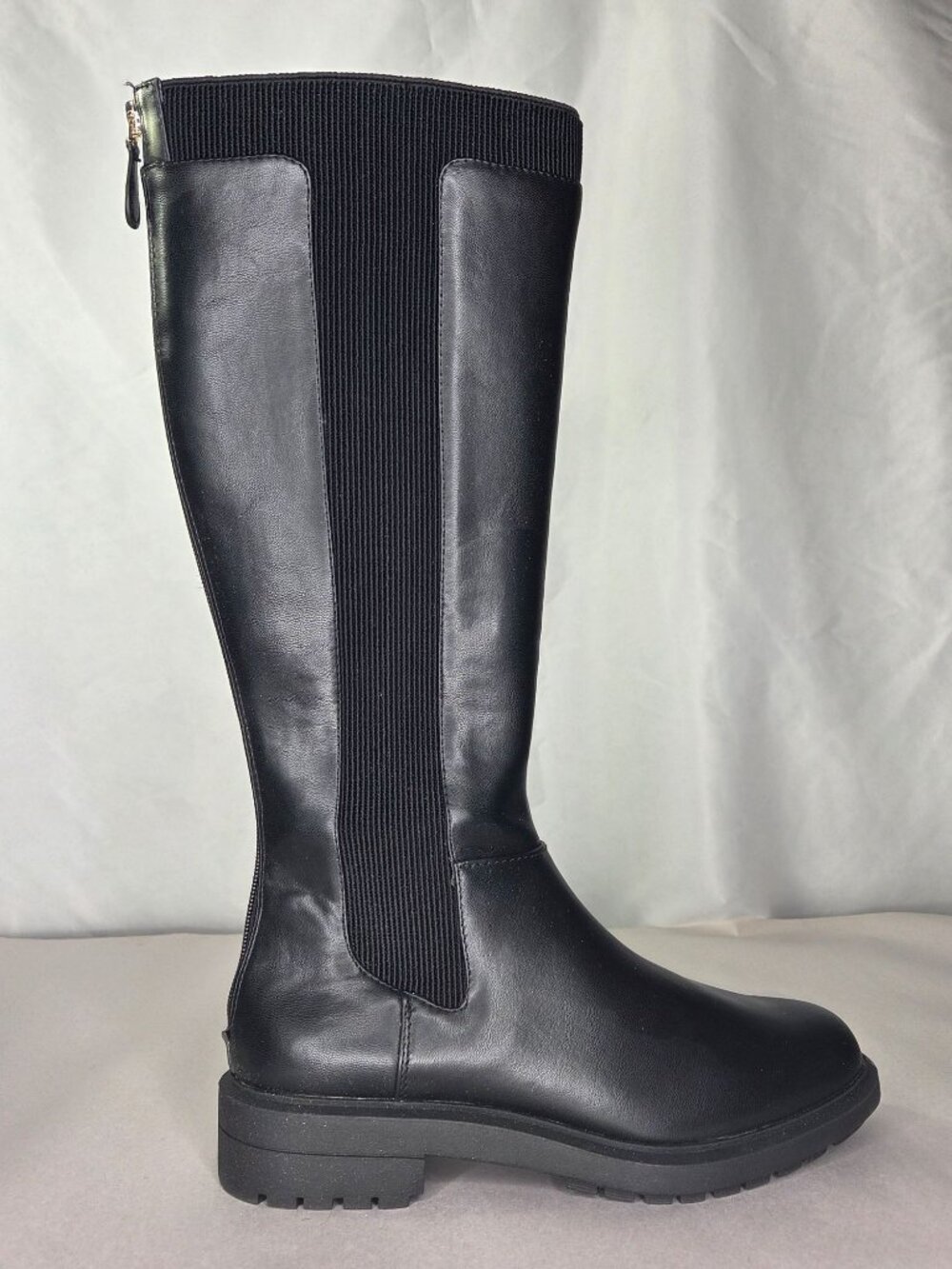 On 34th Tamira Riding Boots - Black Smooth, Size: 8.5 M